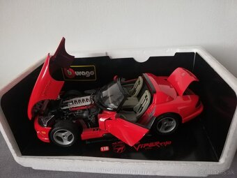 1:18 DODGE VIPER Bburago cervena, original krabica - 7