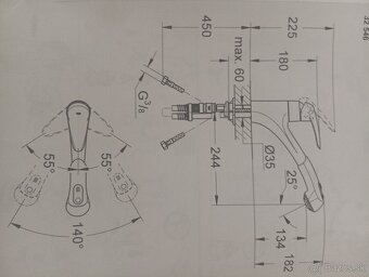 Grohe vodovodná batéria chrómová so sprchou - 7
