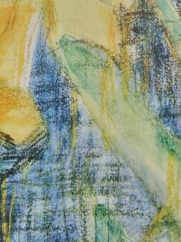 Nadčasový obraz s motívom žltých narcisov v oválnom ráme - 7