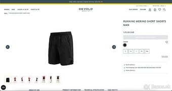 Nové športové kraťasy Devold Running Shorts Man vel. XL - 7