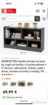 Detská polička na hračky alebo knižnica - 7