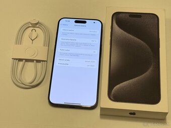 Apple Iphone 15 Pro max 256Gb - Dobrý stav, 100% zdravie bat - 7