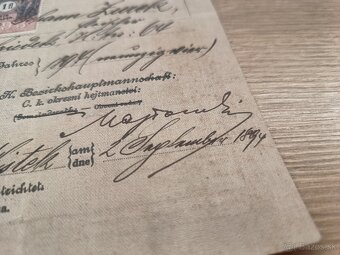 Poľovnícky lístok, Honební lístek, 1895 Rakúsko Uhorsko - 7