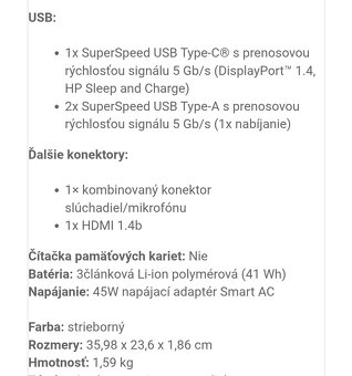 Notebook HP15 nový - 7