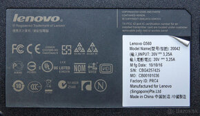 Notebook Lenovo G560 ▌ Intel Core i3 @ 2.40 GHz ▌ - 7