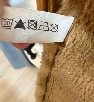 Dámsky zimný kabát KARA – vintage shearling štýl, hnedý - 7