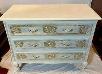 vintage komoda, chalkpaint uprava, v 75 cm,s 83 cm,h 44 cmm - 7