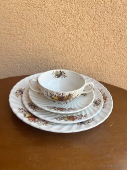 Anglický porcelán s farebným motívom ovocia a kvetov - 7