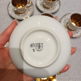 Porcelánová kávová sada - šálky + podšálky - 7