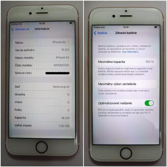 iPhone 6s Rose Gold Ako Nový Zdravie Batérie 100% - 7