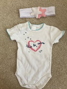 Body na leto, čelenky, ponožky - 0-3 m. - 7
