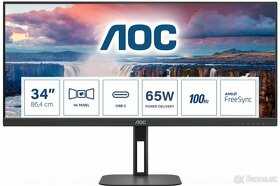 AOC MT VA LCD WLED 34" U34V5C/BK - VA panel, 3440x1440, HDM - 7