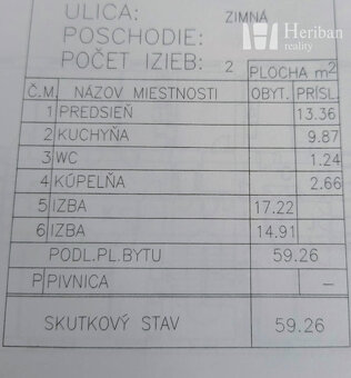2-izb.tehl.byt, 59m2, Zimná ul,blízko centra, KE-Staré Mesto - 7