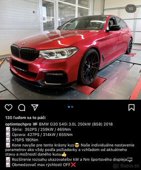 ⭐️ BMW 540i G30 xDrive, 310kW, 660Nm, 430 koni, veľa úprav - 7