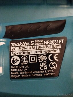 REZERVOVANÉ PRE S.Z. Makita HR2631FT kladivo / vrtačka SDS - 7