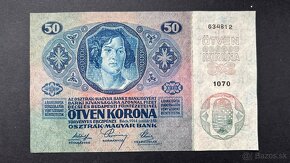 Bankovky Rakúsko-Uhorsko 50 Kronen 1914 Unc - 7