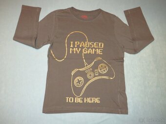 Chlapčenské hnedé kapsáče - veľ. 128/134_Terranova + tričko - 7