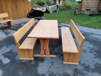 Masívne stoly s lavicami - 7