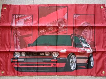 VW Golf Mk2, Mk3 GTI vlajky na stenu - 7