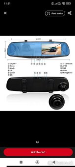 Autokamera ACCEO A08 Full HD / 1920x1080 / predná + zadná - 7