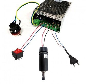 Vreteno na cnc 500W+drziak+ regulátor otáčok - 7