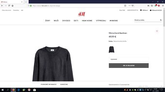 Mikina Ľanová, Mikina David Beckham, Pulóver HM - 7