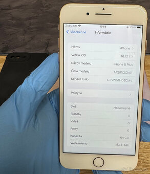 Apple iPhone 8 Plus 64 GB Gold / nová batéria - 7