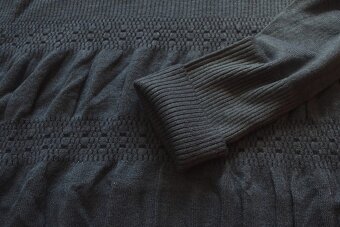 Pletené rolákové minišaty/tunika, v. S/M - 7