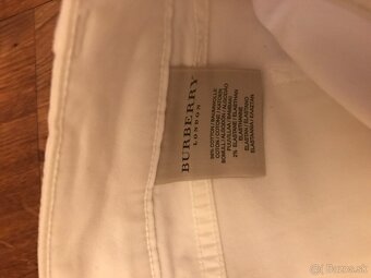BURBERRY 100% originál white damske nohavice M/L - 7