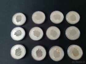 Kompletná sada Lunárna séria II. 2oz. Strieborné mince. - 7