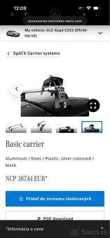 Strešný nosič mercedes GLC Kupé - 7