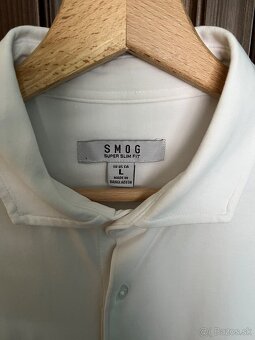 New Yorker pánska biela elastická košeľa č. L - 7