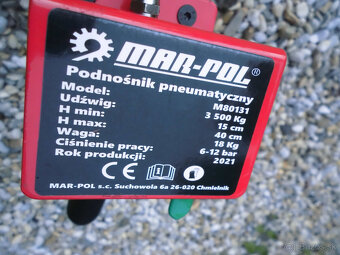 Vzduchový vankusovy zdvihak - hever - MAR POL 3,5T-15cm-40c - 7
