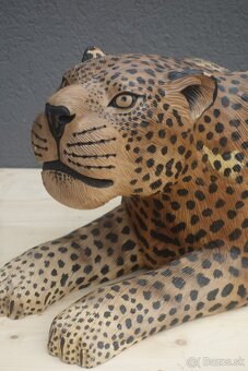 LEOPARD drevo dekorácia. - 7