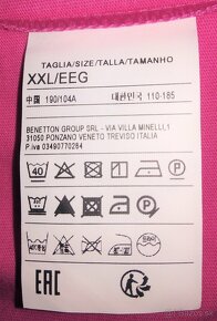 Tričká Benetton XXL v 4 farbách, nové - predám. - 7