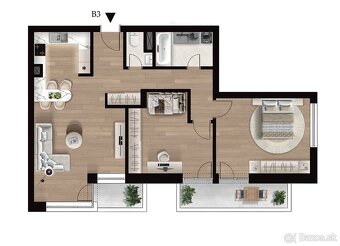 LUNA RESIDENCE | Bytový dom B - VOĽNÉ 4 trojizbové byty - 7