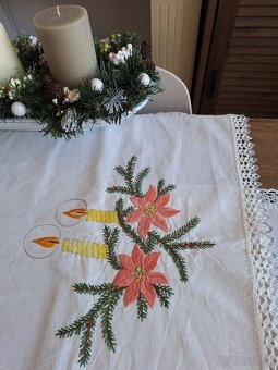 Vianočné prestieranie, adventné dekorácie, aranžovanie - 7