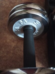 Chrómovaný činkový set v kufríku HMS STC 30 kg - NOVÝ - 7