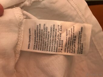 TOMMY HILFIGER originál white pánske tricko L/XL - 7