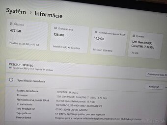 Otocny a dotykovy Hp Pavilion x360 so 16 gb ram i7 procesoro - 7