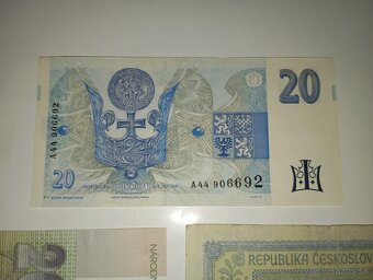 BANKOVKY 20 KČS 1944-1994, 5 RŮZNÝCH EMISÍ, NEPERF. - 7