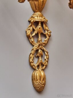 Luxusné nástenné lampy neoklasicistické – pozlátený bronz - 7