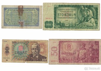 Zbierka bankoviek - Československo + protektorát - 7