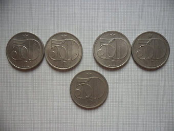 Mince ČSSR - 50 halierov - spolu 39 kusov - 7