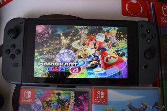 Nintendo Switch + Mario Kart + 2x Ring-Con na cvičenie - 7