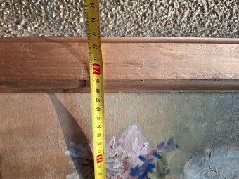 Predám starožitnú olejomalbu na plátne kytica 250 € Pozri vš - 7