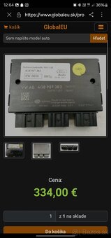 Riadiaca jednotka ťažného zariadenia Audi A6 C7 –4G8 907 383 - 7