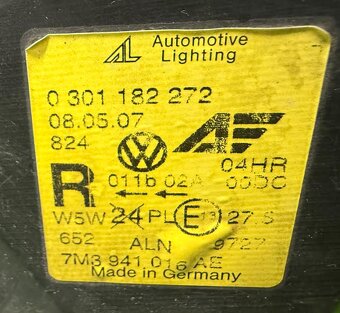 Predám xenónové svetlá (xenóny) z VW Sharan - 7