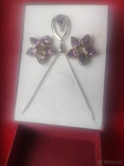 Predam krasnu striebornu supravu s ametystami. - 7