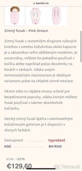 Nový krásny fusak do kočíka Bjällra of Sweden s visačkami - 7
